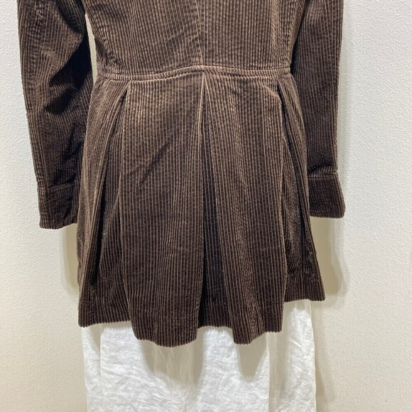 J JILL Wide Whale Corduroy Jacket Brown Velvet Trim Size Small - Picture 6 of 12